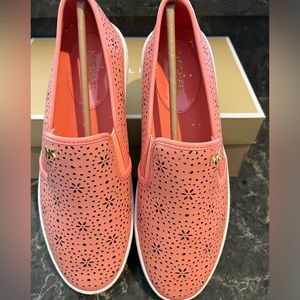 Michael Kors perforated Kane slip on-coral. Size 9 new in box